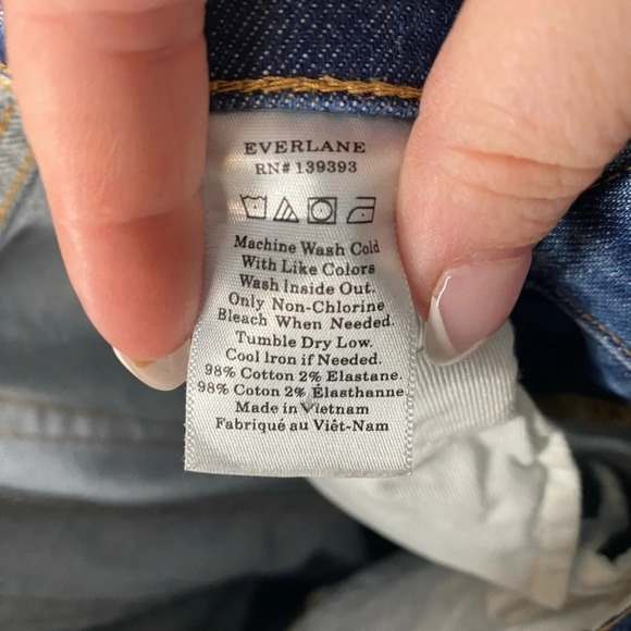 EVERLANE Mid-Rise Skinny Medium Wash Jean Size 24 - Picture 6 of 6